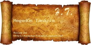 Hegedűs Tanázia névjegykártya